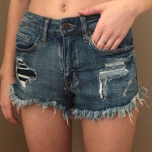 ❗️SOLD❗️Jean Shorts NWOT, Fringe Jean Shorts